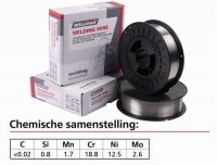 WELDING WIRE STAINLESS STEEL 316 LSI Ø 0.8MM 15KG (1PC)
