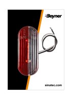 WIDE LIGHT LED RED / WHITE RIGHT (2PC)