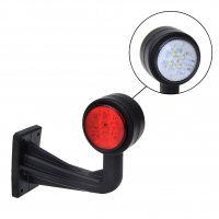 WIDE LIGHT RED / WHITE 160MM 8LED ANGLE (1PC)