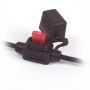 ZEKERINGHOUDER MET KAP MIKRO II ZWARTE DRAAD 1,5MM (50)