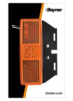ZIJMARKERINGSLAMP 12/24V ORANJE 110X40MM LED MET HOUDER (1ST)